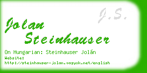 jolan steinhauser business card